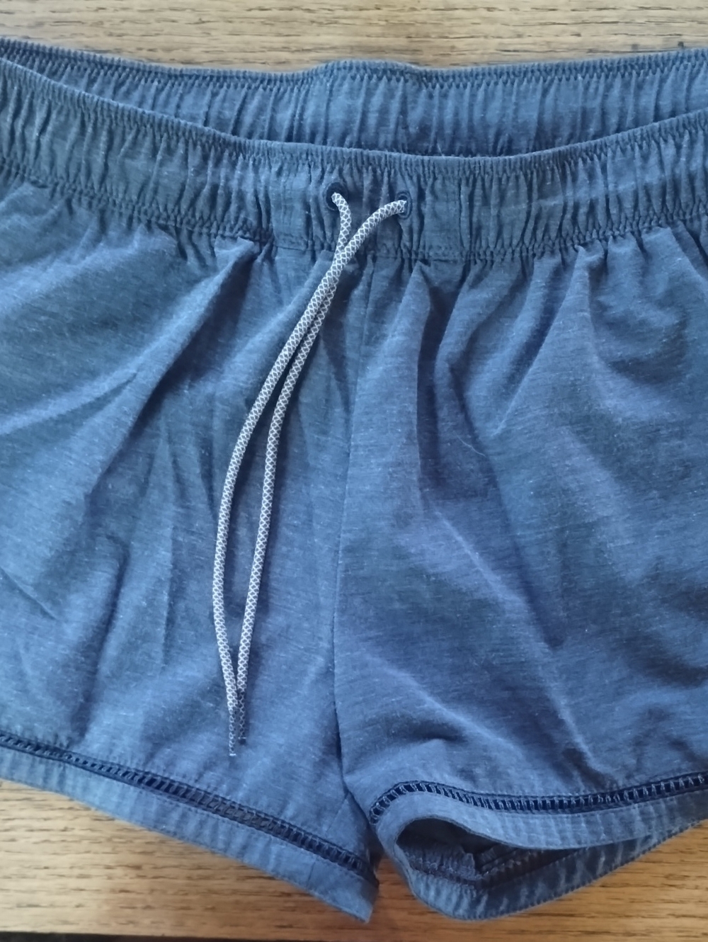 Prana Heathered Navy Athletic Drawstring Shorts